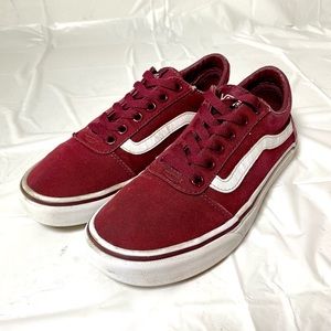 Vans Maroon Canvas Low Top Sneakers